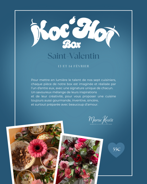 Une box gourmande pour la Saint-Valentin par votre traiteur Mamie Kocotte près de Lyon