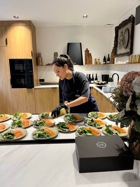 Un repas à l’assiette par Mamie Kocotte traiteur, pour une entreprise informatique au Causoir, Lyon 6ème